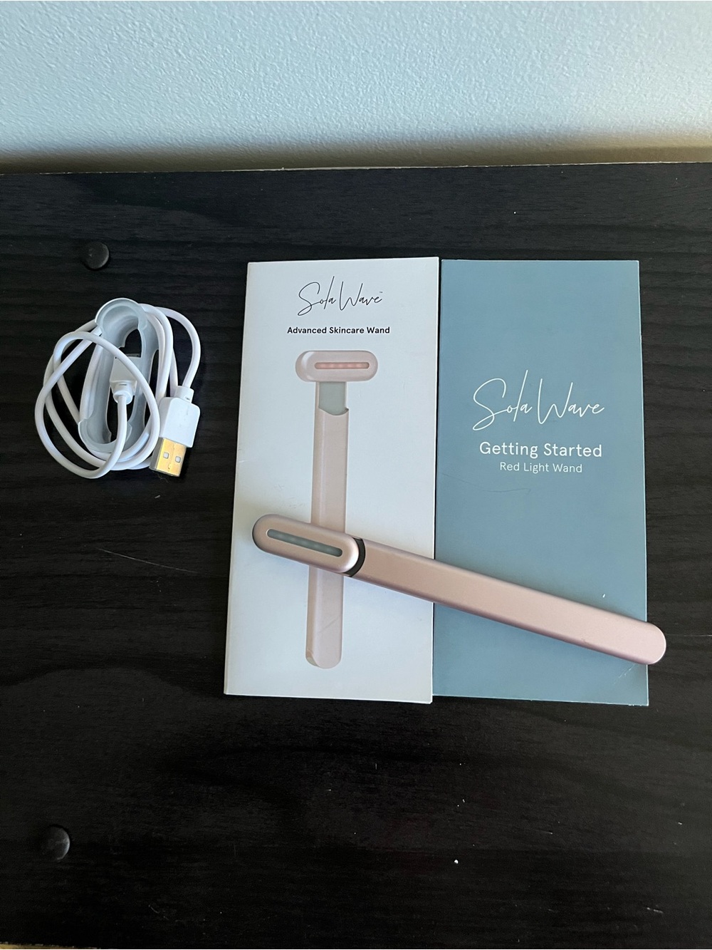 SolaWave Advanced Skincare Wand — Rose Gold Red Light Tool